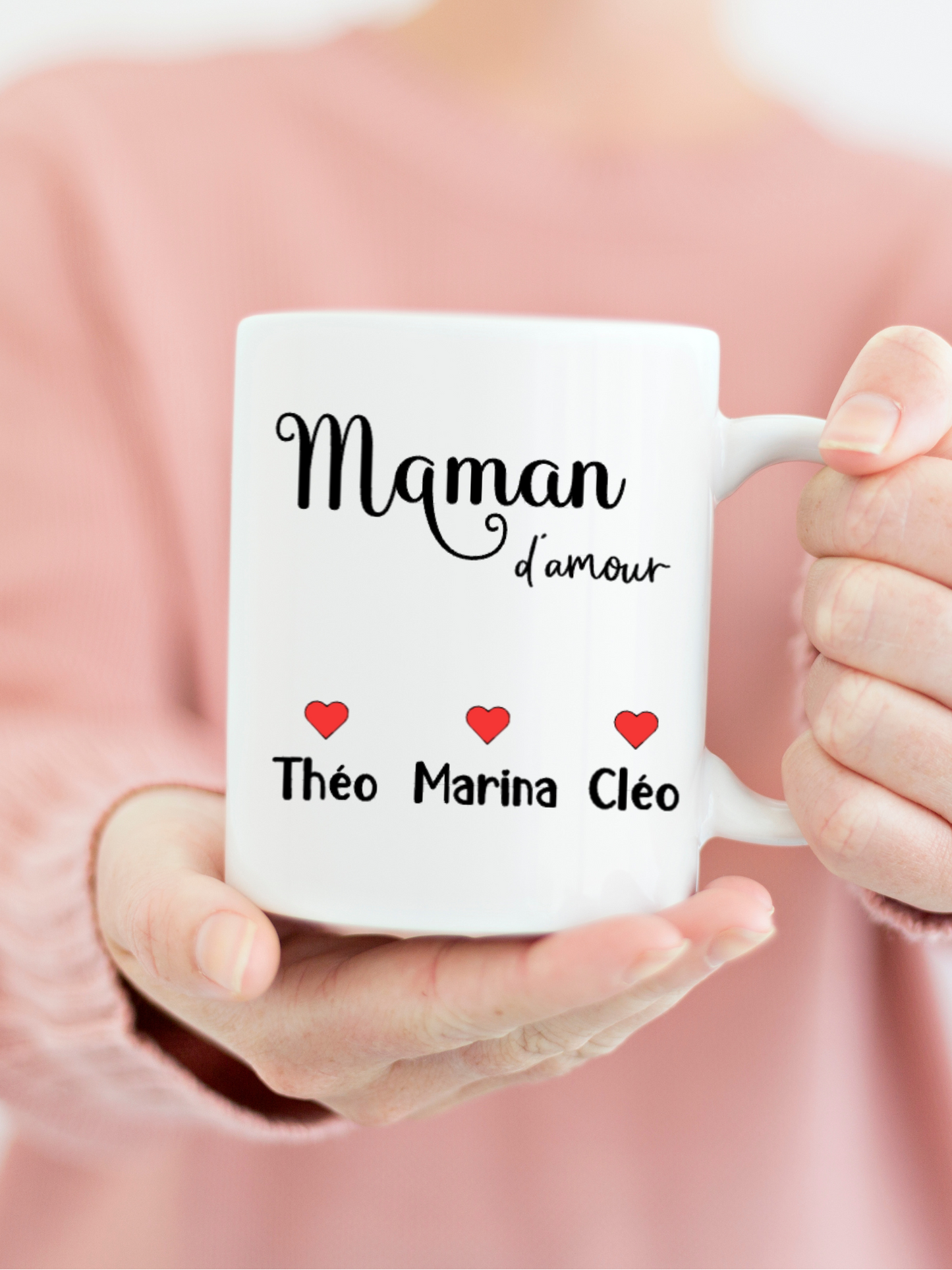 Mug Maman d'amour + prénoms