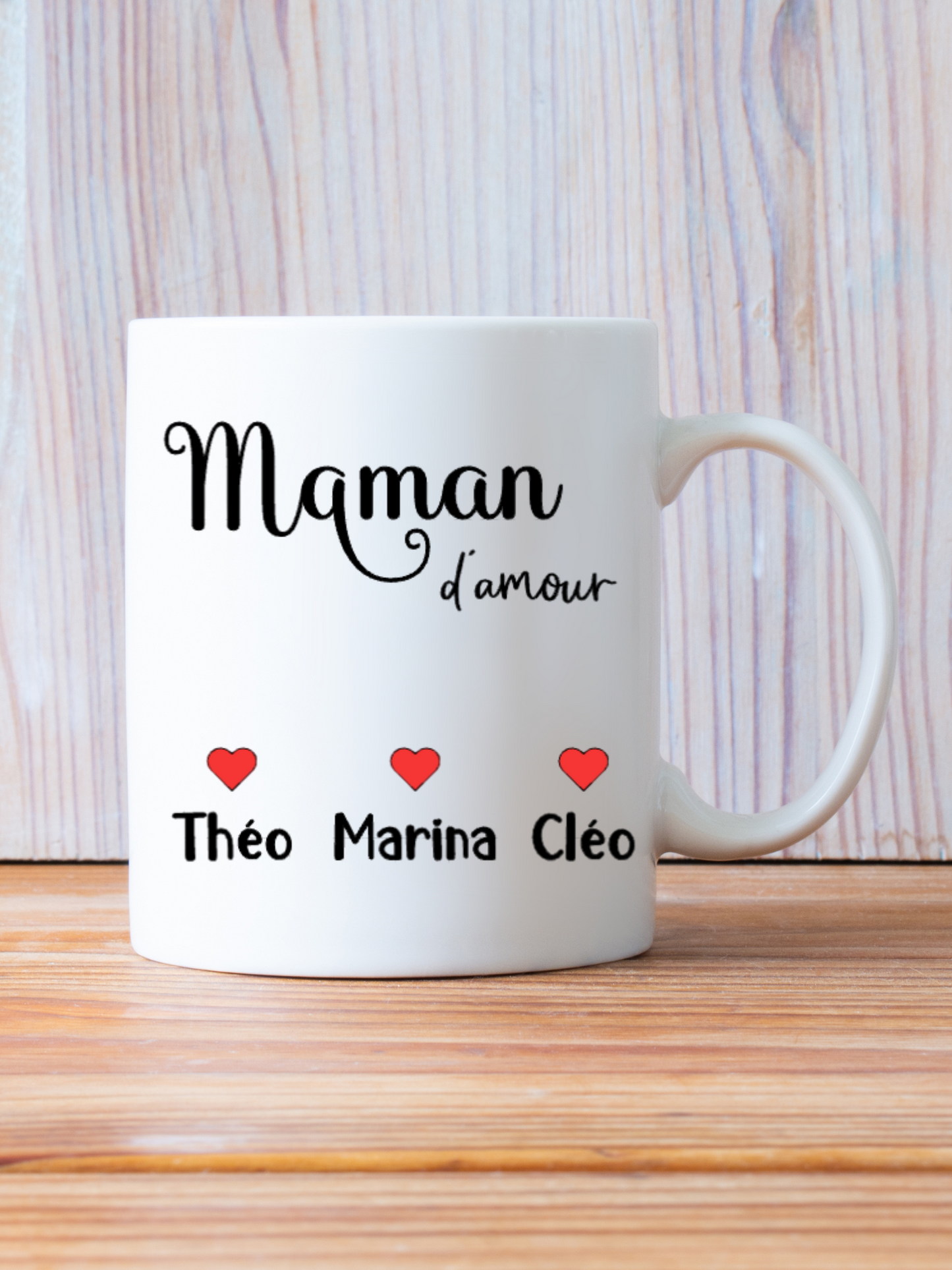 Mug Maman d'amour + prénoms
