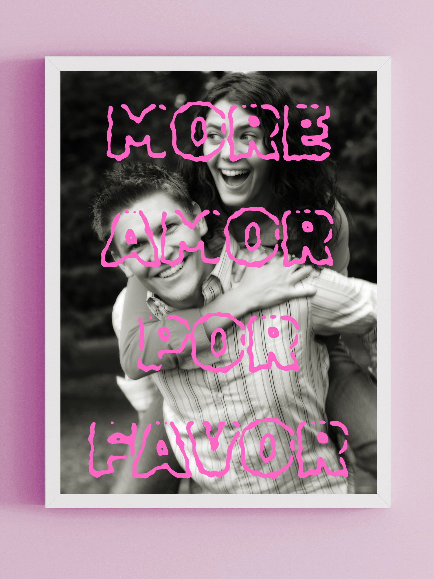 Cadre N&B More Amor Por Favor