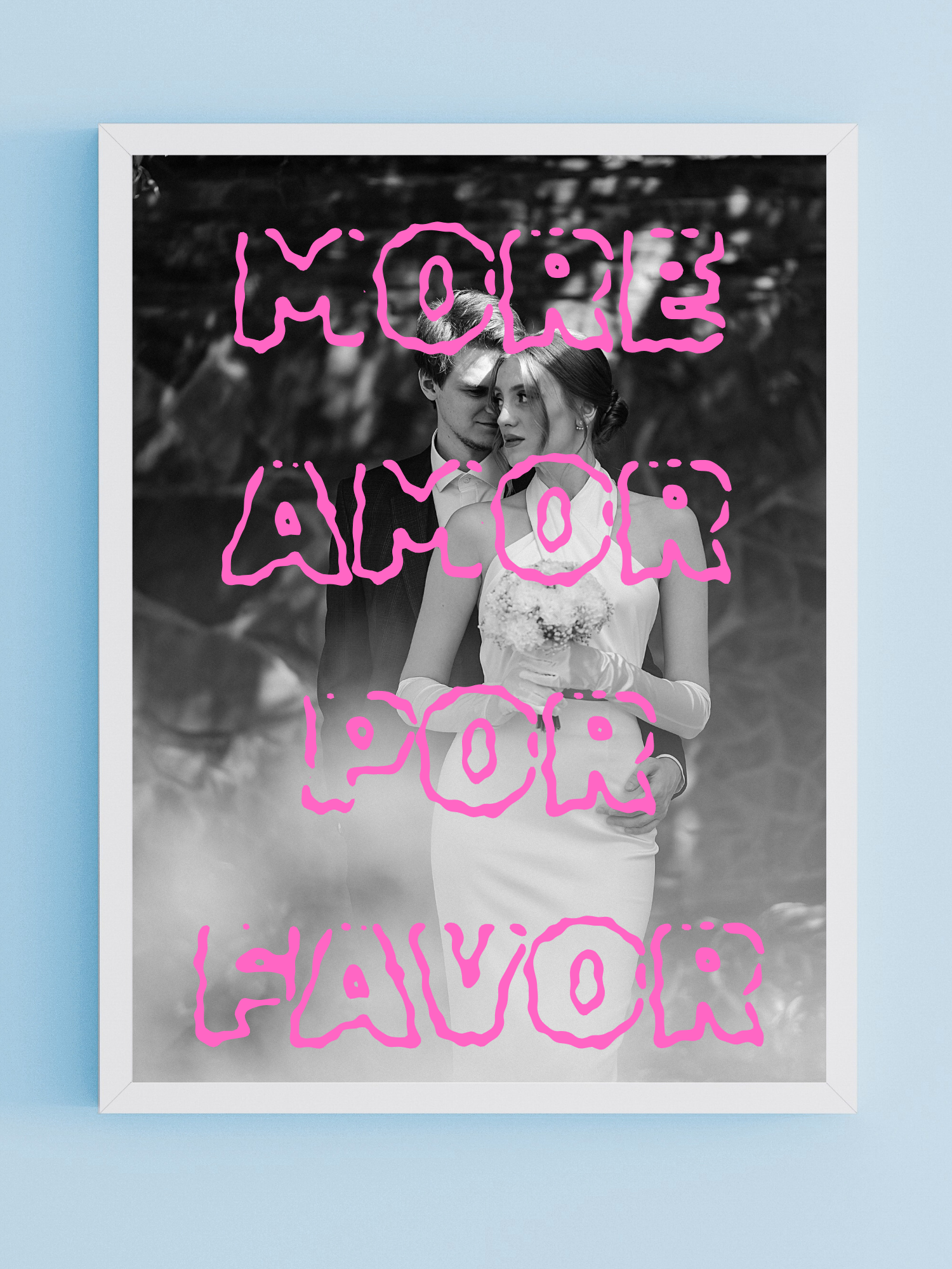 Cadre N&B More Amor Por Favor