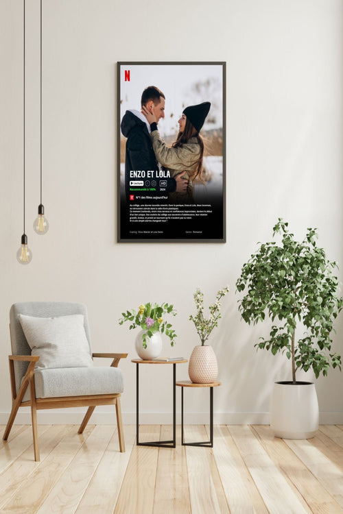 Cadre Netflix personnalisé idée cadeau amour NOËL
